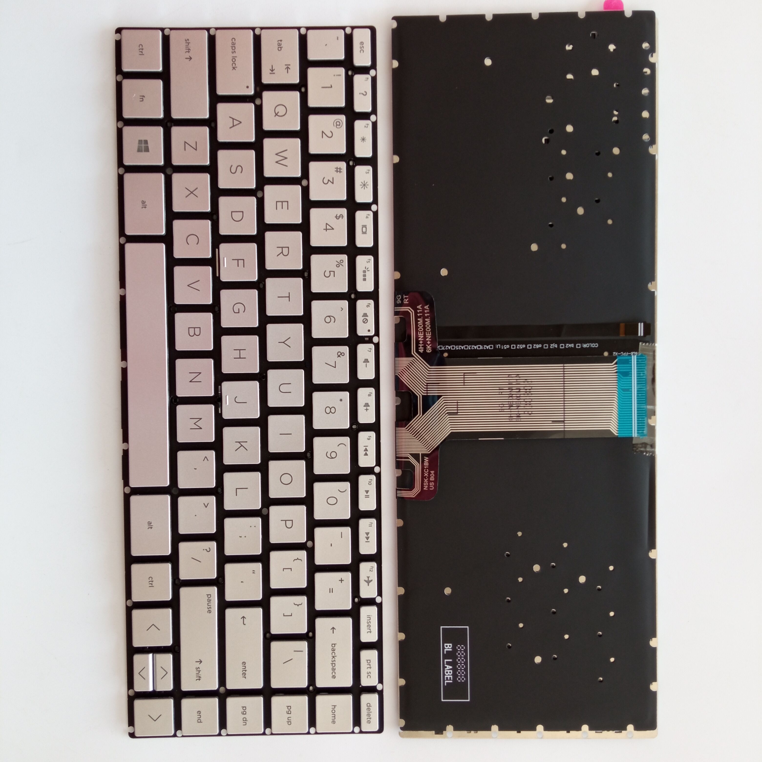 Picture of New Replacement Laptop Keyboard For HP 14-CF SILVER Backlit US Layout